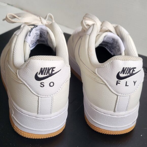 Nike By You Air Force 1 Low DN4165-991 Women's Sz 7.5 White Leather Sneaker Shoe - Picture 6 of 11